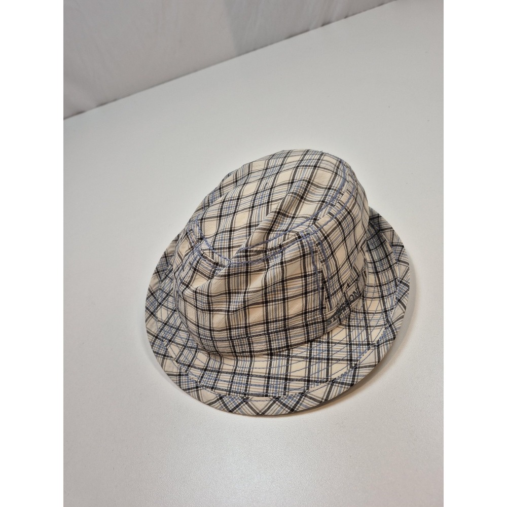Stetson Hat Bucket Hat Mens L Beige Plaid Wool Stretch Lined STC96-NAT3